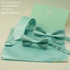 Fashion Mint Green Bow Tie For Men Slim Tie Necktie Hankerchiref Set Papillon Wedding TiffanyBlue-like Bowties Cravat Corbatas ► Photo 1/6