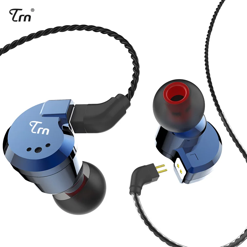 AK TRN V80 2BA+2DD Hybrid Metal In Ear Earphone IEM HIFI DJ Monitor Running Sport Earphone Earplug Headset Headplug V30/IM1 KZ