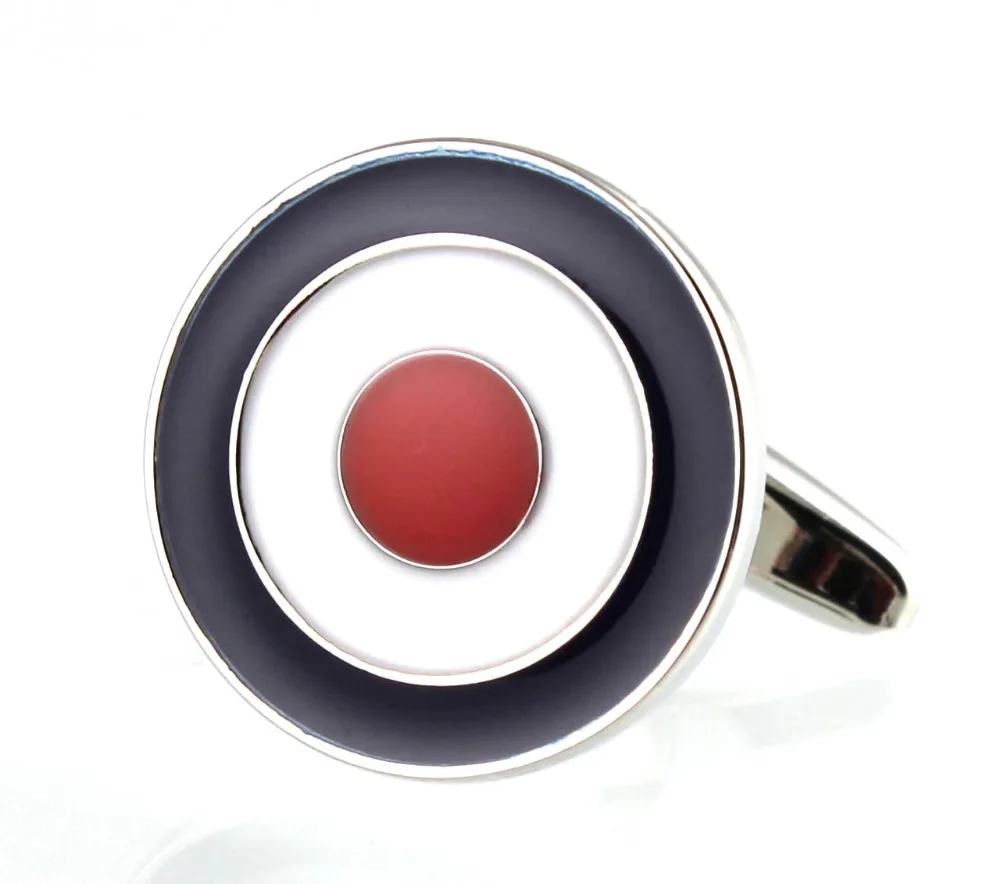 

Sunnylink Men's Cuff Links Blue White Red Cufflinks for shirt M3371 18mm