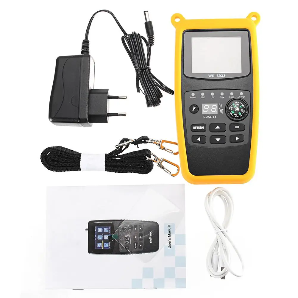 

WS-6933 DVB-S2 FTA Digital Satellite Signal Finder Meter With EU Plug For Measurment Tool