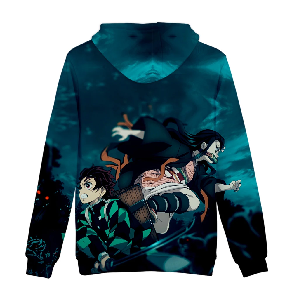 cartoon Demon Slayer Kimetsu no Yaiba 3D Hoodie boys/girls long sleeve Autumn Winter Casual popular youth Cool fashion 3D coats