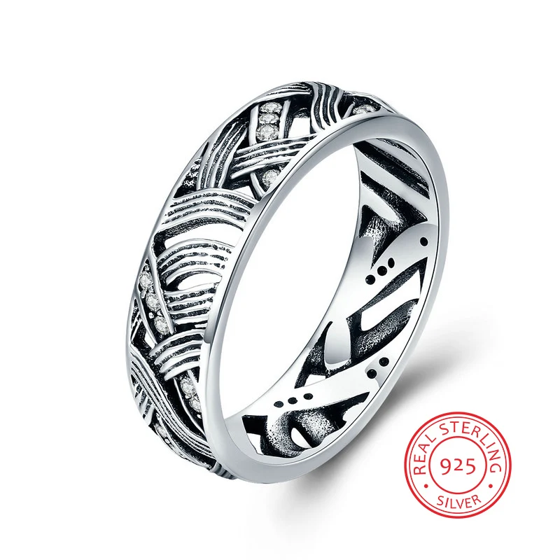 

Vintage Twisted Ring 925 Sterling Silver Rings for Men Women bague femme High Quality Wholesale Party Punk Rings Jewelry