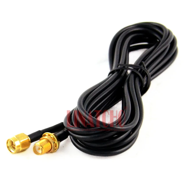 3 meters coaxial rg174 antenna extension cable RP SMA Female to SMA Male Connectors for wifi