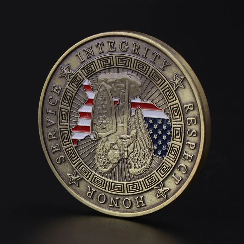 

USA American Police Motto Commemorative Coin Collection Coins Memorial Home Decoration Souvenir Art Crafts Gifts Ornaments