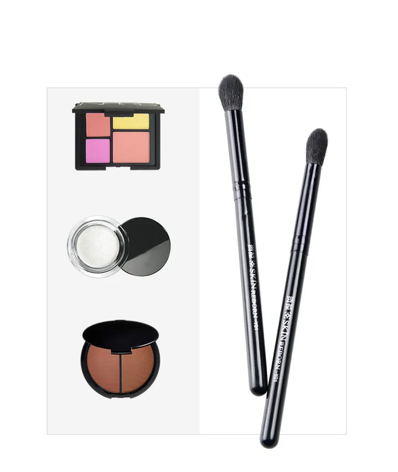 

Beautypapa 1pcs Eye Contour Makeup Brush Soft Natural Goat Hair Eyeshadow Flame Shape Makeup Nose Shadow Highlight Brush