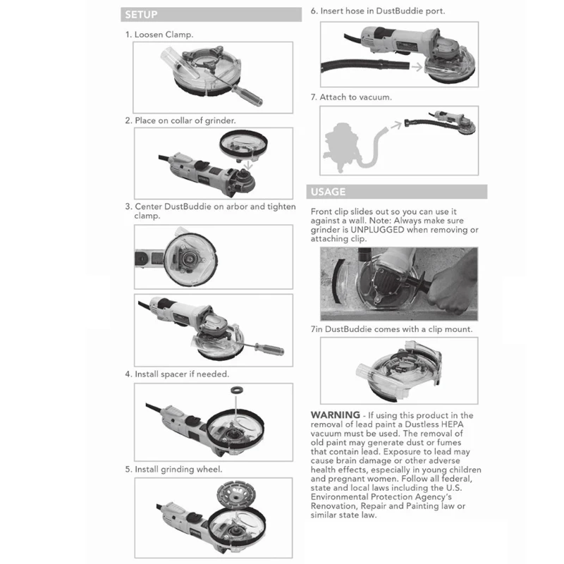 Najtaniej Nowa i trwała osłona przeciwpyłowa zestaw do szlifowania na sucho osłona przeciwpyłowa do kątowej szlifierka ręczna wyczyść 4 \