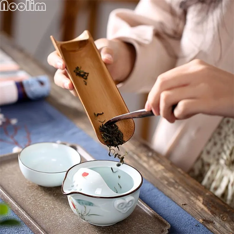 Celadon, ручная роспись, портативные чайные горшки, керамический чайный набор кунг-фу, 1 горшок, 1 чашка, ручная работа, набор для путешествий, покрытие чаши, китайский чайный сервиз