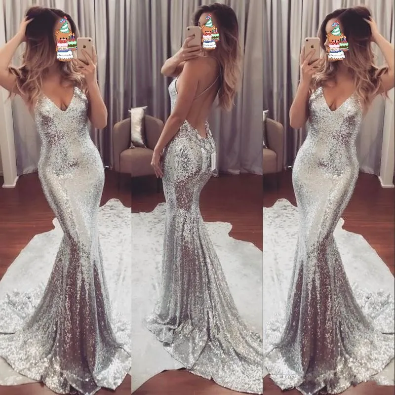 Шикарное вечернее платье с блестками abendkleider vestidos de festa сексуальное длинное вечернее платье avondjurken gala jurken вечерние платья серебристого цвета