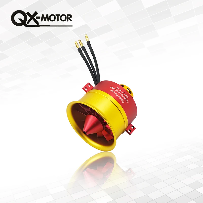 QX-MOTOR высокое качество 70 мм EDF 12 лопастей 6S(2600 г тяга) для 70 мм металла EDF самолет воздуховод вентилятор EDF с мотором для RC самолета