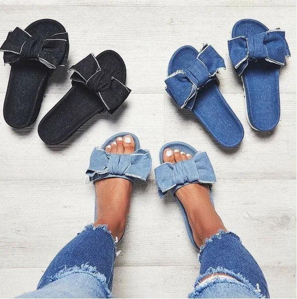 

Women Slippers Flip Flops Peep Toe Sandals Summer Slippers Platform Bowknot Lovely Slippers Ladies Fashion Shoes Beach Slippers