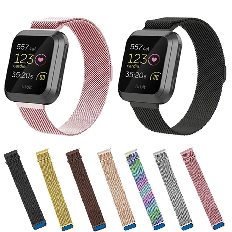 Сменный ремешок для Fitbit Versa Миланезе браслет на петле Браслет для Fitbit Versa ремень Нержавеющая сталь Для женщин Для мужчин