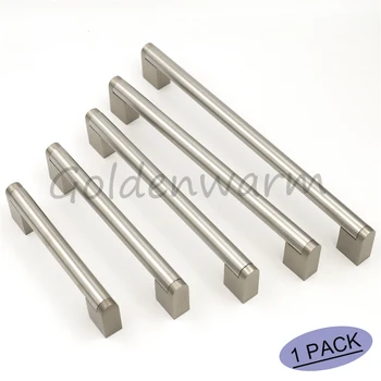 

Furniture Kitchen Cabinet Door Hardware Drawer Handles Pulls Brushed Nickel Square Foot 3.75~12.6 Bathroom Drawer Knobs 1Pack
