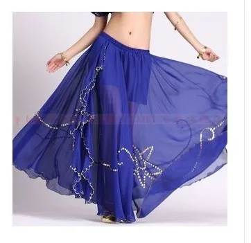 Одежда для танца живота, расшитая бусинами, юбка для Танцев Живота, юбка для сцены - Цвет: dark blue