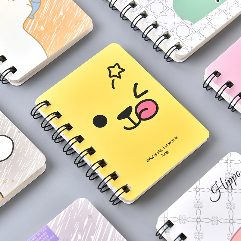 

Small rollover portable coil notebook mini Korea creative pocket notepad book stationery