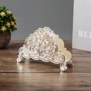 

luxurious alloy metal tissue boxes holder napkin holder tissue rack desktop tissue box Desktop paper towel storage ZJJ007B