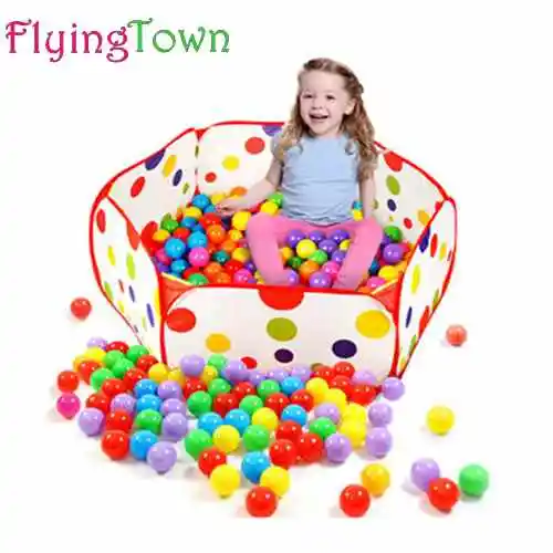 

FlyingTown 120cm Kids Folding Ocean Ball Pool Toy Tent Play Game House tent Pool Children Tent Outdoor Fun Sports Lawn Game