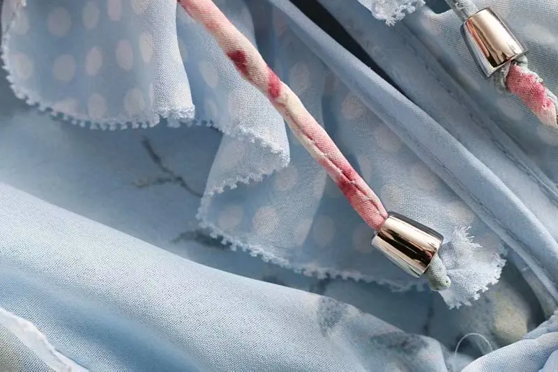 Новые женские летние пляжные шифон печати v-образным вырезом волновой точки в виде листка лотоса широкие брюки комбинезон Женщины