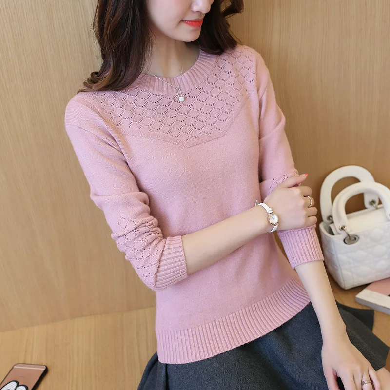OHCLOTHING Sweater female Lady Pullovers Style Spring 2019 New Style Slim Sweater with Long Sleeves and Slim Style
