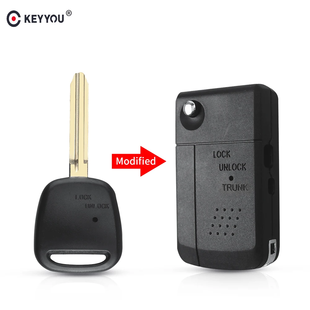 KEYYOU Модифицированный корпус дистанционного ключа TOY43 боковая сторона лезвия для