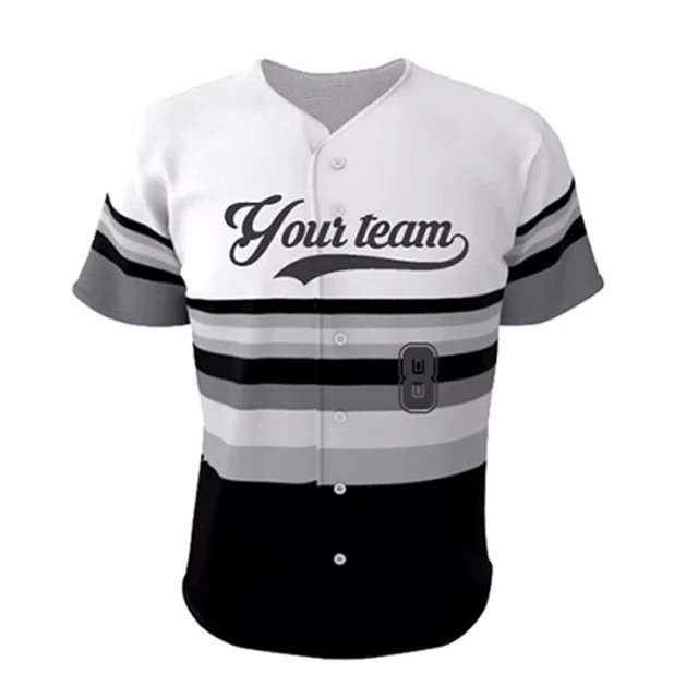 custom striped baseball jerseys