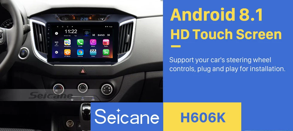 Top Seicane 10.1" Android 8.1/7.1 Car Radio Bluetooth GPS Navigation for 2014 2015 Hyundai IX25 HD touchscreen Multimedia Player 0