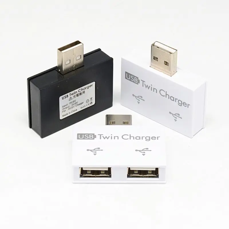 Модный Мини usb-хаб 2 порта USB 2,0 разветвитель зарядное устройство адаптер для мобильного телефона ПК компьютер планшет аксессуары