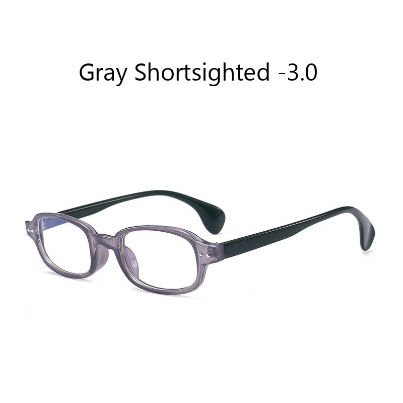 Zilead Ретро Маленькая оправа готовые очки для близорукости для мужчин и женщин близорукие очки для близоруких с Diopter-1.0to-4.0 - Цвет оправы: gray myopia  3.0