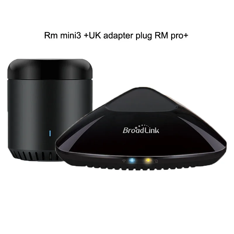 Беспроводной пульт дистанционного управления Broadlink rm pro+/RM mini3, WiFi/IR/RF, работает с Alexa Google home, умный дом - Комплект: UK rm3 and rm mini3