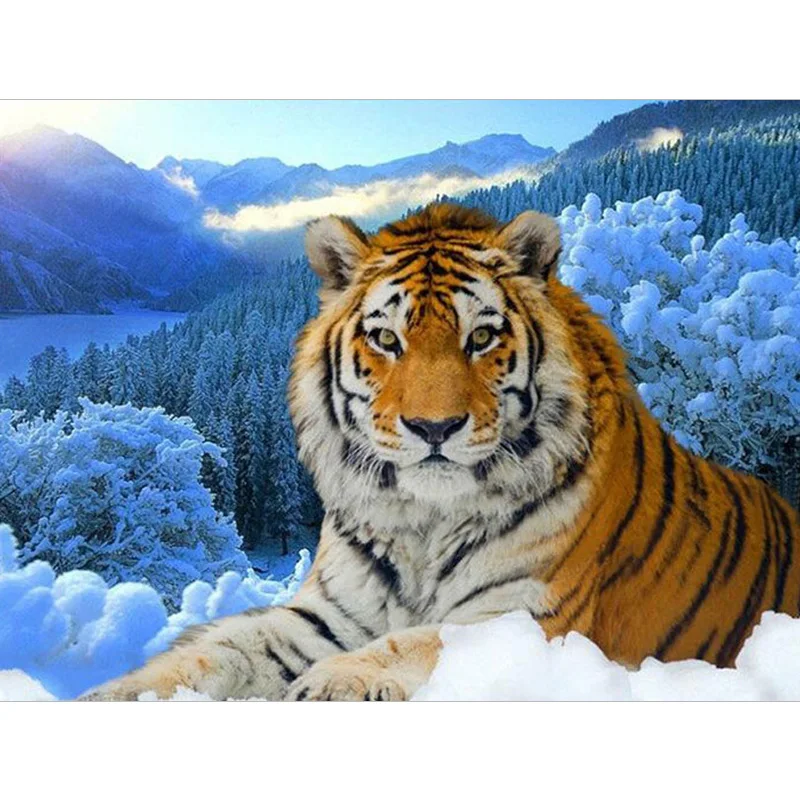 

Diamond Embroidery Fat tiger Handmade Diamond Painting Needlework Mosaic Cross Stitch Home Decor