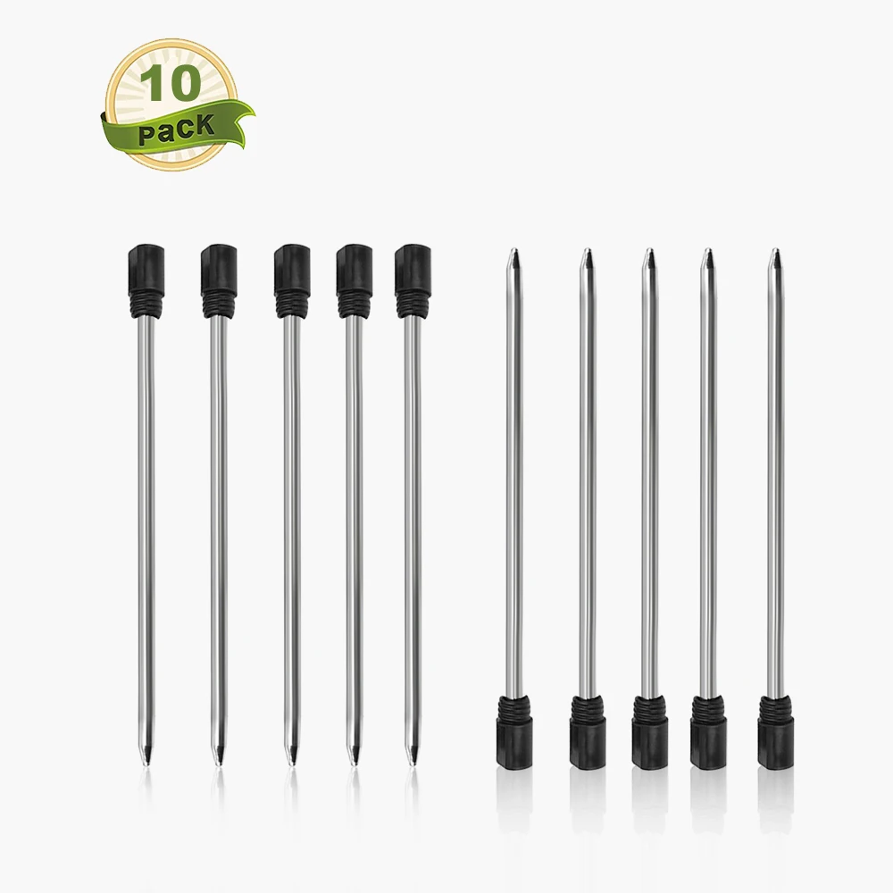 

10PCS Tactical Pen Refills Black Roller Ball Pen Refill Black Ink for Laix B007-2 B006 Defense Tactical Pen Ink Cartridges