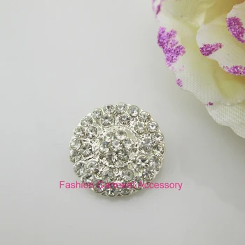 

(BT94 20mm)100pcs Pretty Rhinestone Metal Shank Button