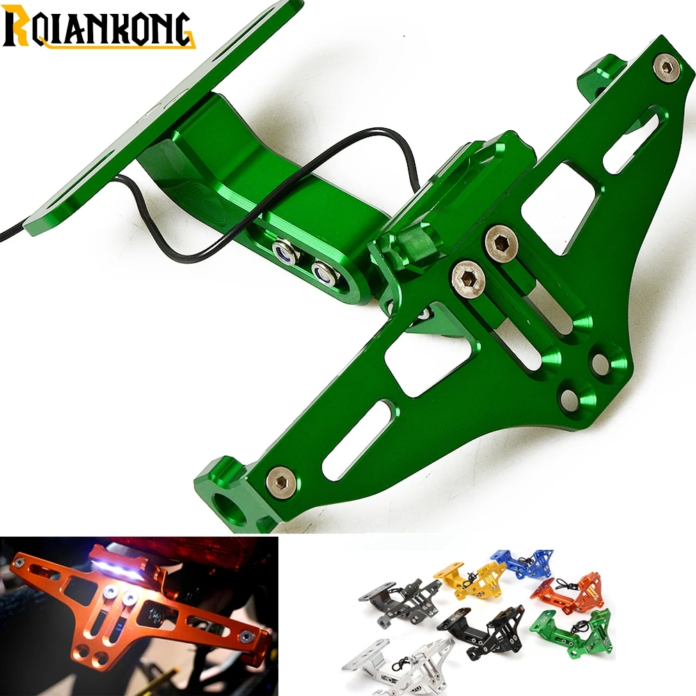 Держатель таблички для номера мотоцикла Kawasaki Z ZR ZX 125 250 750 750R 750S 800|Номерной знак| |