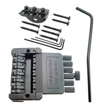 1 комплект 6 струнное седло Безголовый гитарный мост хвостовый черный для электрогитары запасные части для гитары