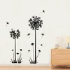 Hot black dandelion sitting room bedroom wall stickers household adornment wall stickers on the wall ► Photo 3/6