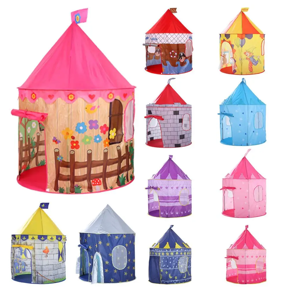 135CM Princess Castle Play Tent Ball Toys Pool Tent Boys Girls Portable Indoor Outdoor Baby Play Tents House Hut For Kids Toys 2