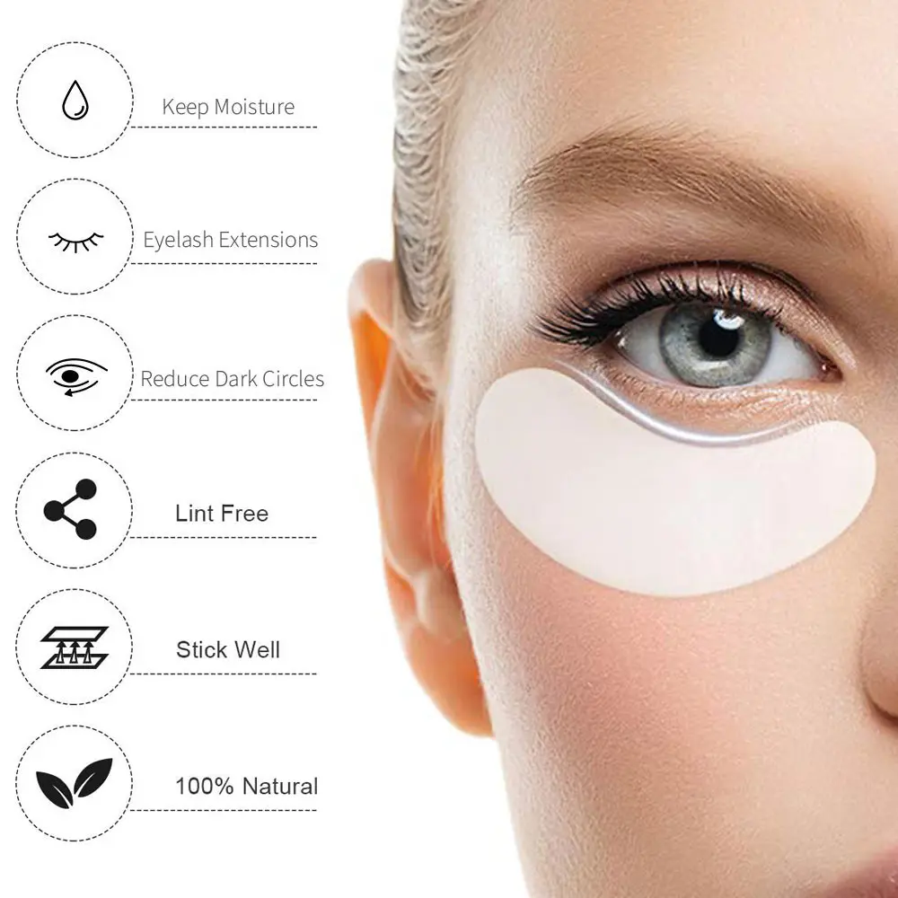 100Pairs Eyelash Extension Eye Pads Pillows Disposable Patches for Eyelashes Under Eyes Tips Lint F