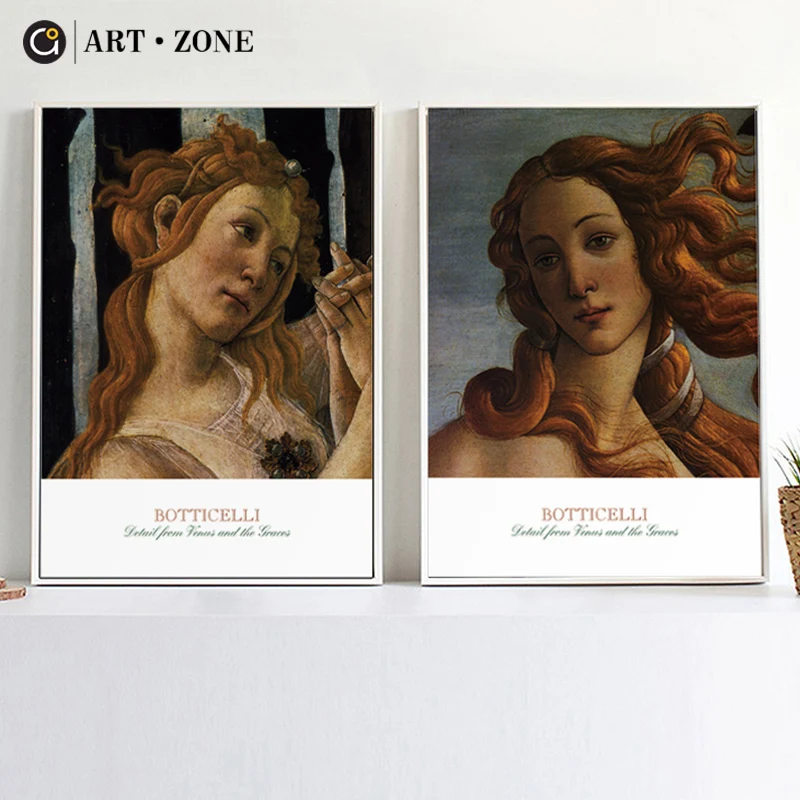 

ART ZONE Nordic Retro Girl Portraits Oil Painting Print Wall Art Canvas Picture Figure Painting Home Bedroom Decor Poster