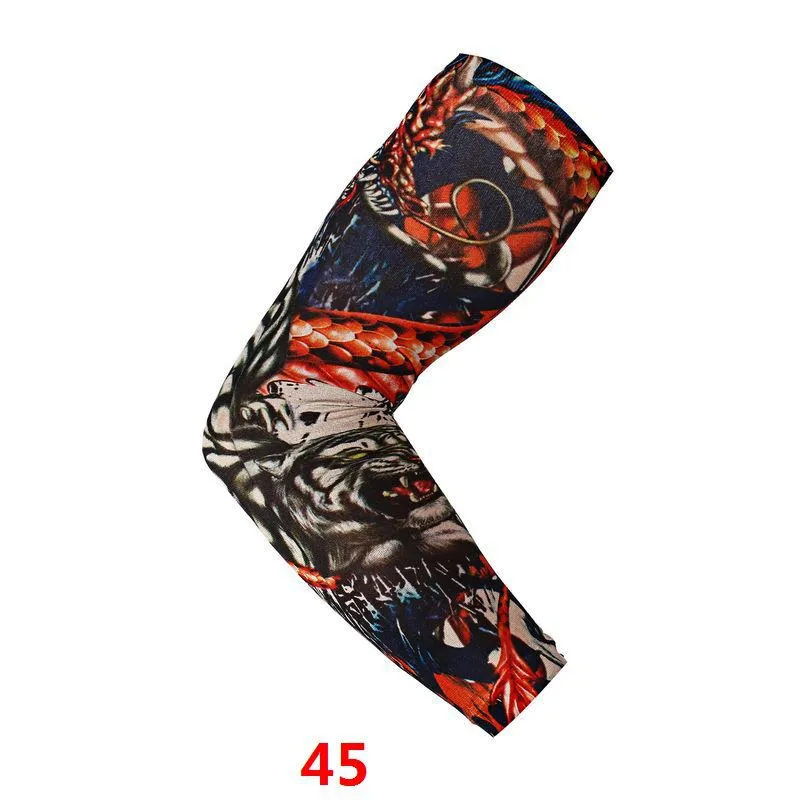 

Cool Simulation Tattoo Sleeve Arm Sunscreen Arm Warmer Long Cuff Arm Sleeve Armguard Riding Tattoo Sticker