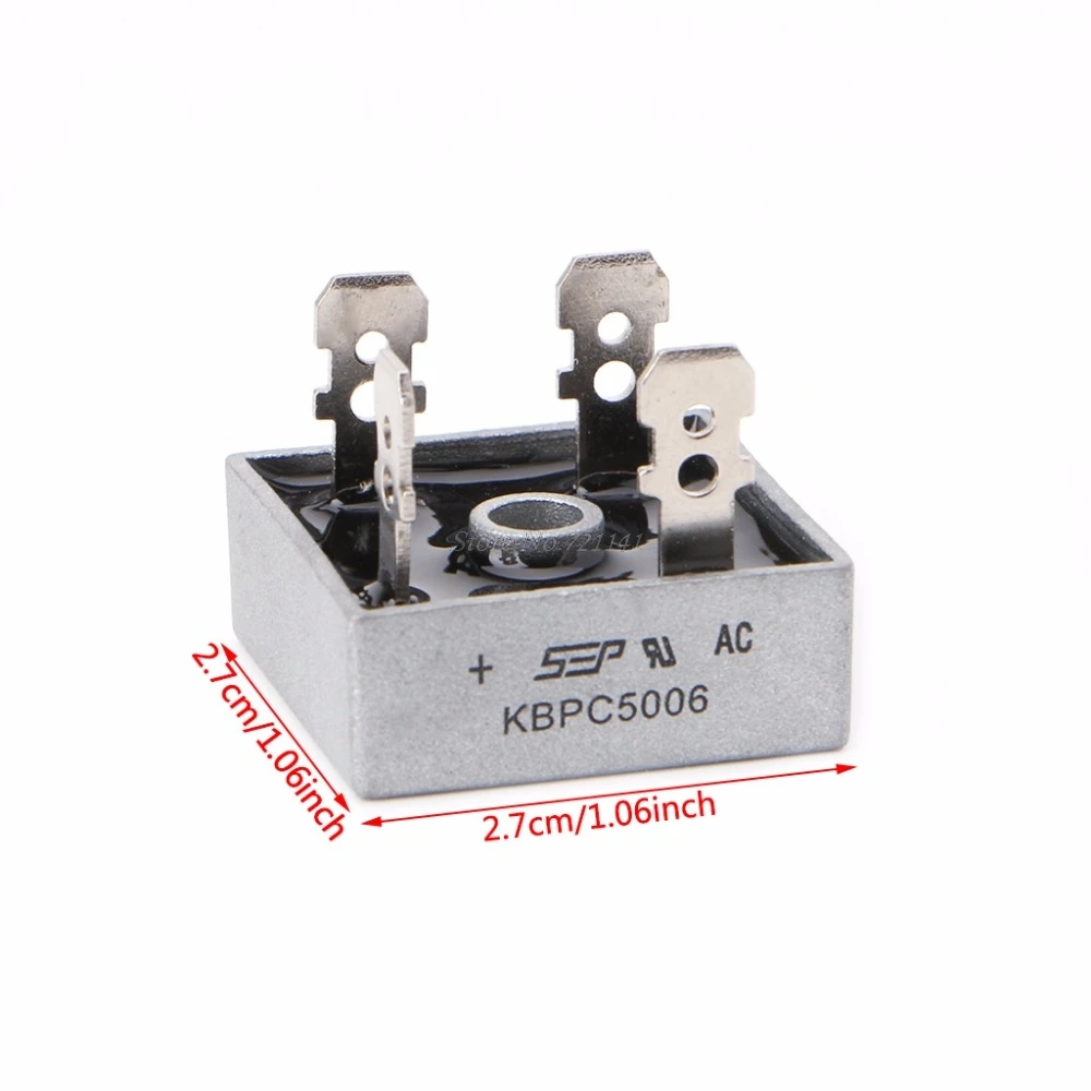 KBPC5006 Power Bridge Rectifier 50A 600V Metal Case Diode Bridge Control Single-phase