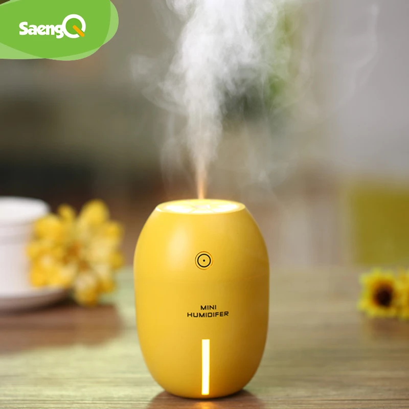 

saengQ Mini USB Air Humidifier lemon Aromatherapy Diffuser Mist Maker Fogger Mini Aroma Atomizer for Home