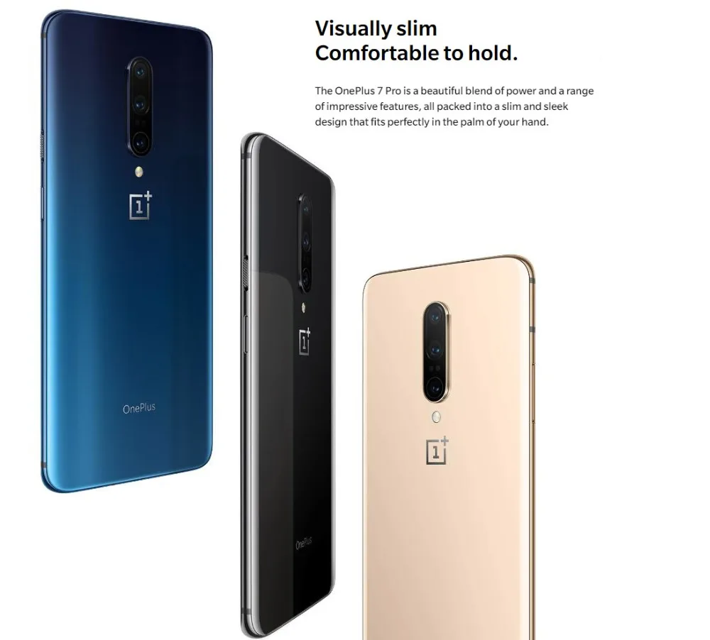 OnePlus 7 Pro 6,6" Восьмиядерный NFC мобильный телефон Snapdragon 855 48MP Тройная камера 3120*1440 4000 мАч батарея 4G LTE смартфон