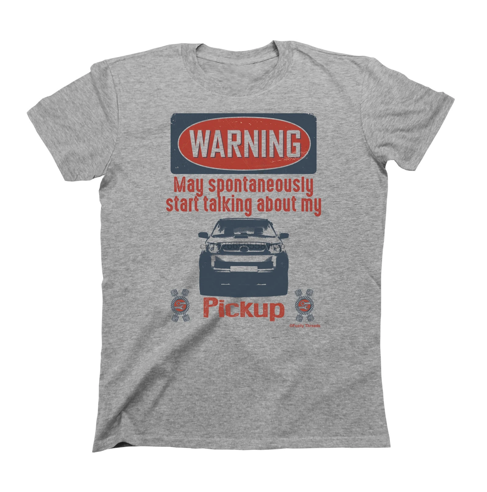 

2019 New Cool Tee Shirt Mens Car T-Shirt WARNING May Spontaneously Talk About My PICKUP Japanese car fans Hilux Custom T-shirt