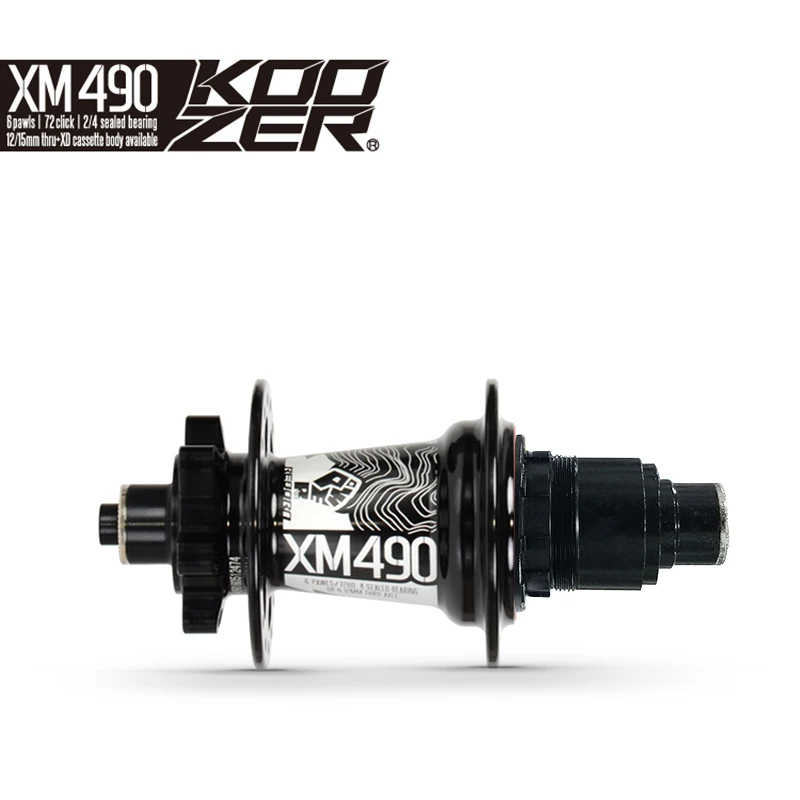 Koozer XM490 Задняя втулка MTB для Sram XD Кассетный корпус ступицы 4 подшипника 32 отверстия 10*135 мм QR 12*142 мм через 120 нажмите на горный велосипед