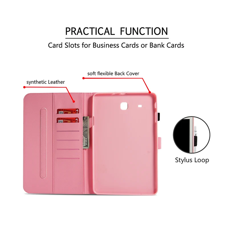 For samsung galaxy tab e 9.6 sm-t560 PU leather Stand Case For Samsung Galaxy Tab E 9.6 inch Cover T560 T561 SM-T561 Funda Tablet Flip Cases (6)