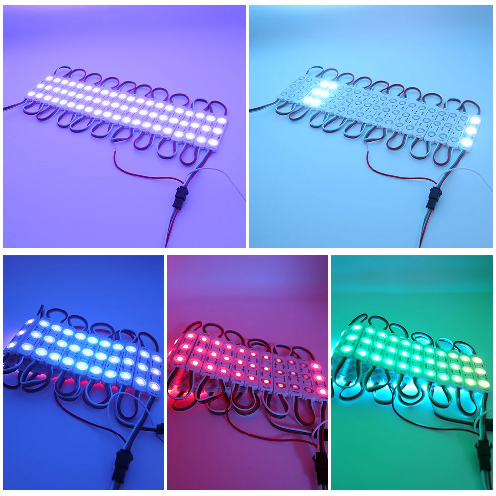 20 штук DC 12V WS2811 RGB Светодиодные ленты 5050 3 светодиодный Мечта Цвет светодиодные модули из водонепроницаемого материала для рекламы письмо светодиодный знак подсветка