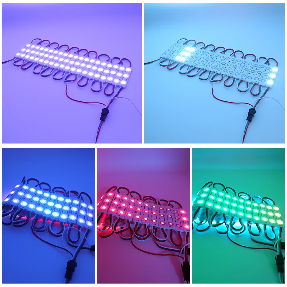 Módulos à Prova Água para Publicidade Pces Ws2811 Rgb Led Strip 5050 3led Sonho Cor Dwaterproof Carta Sinal Backlight 20 dc 12 v 7 High Quality Luzes e Iluminação