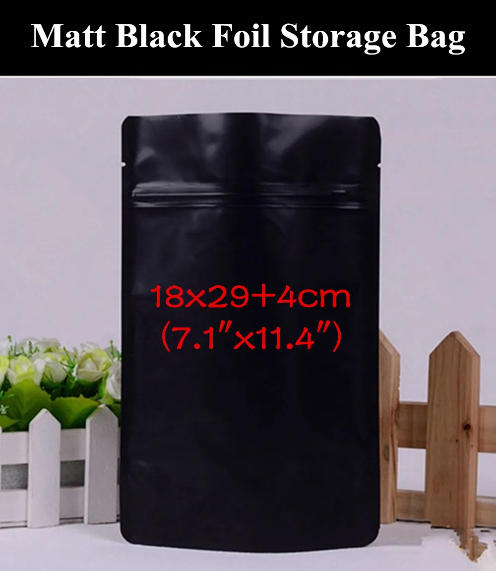 50pcs 18x29+4cm (7.1"x11.4") 280micron Matte Black Aluminum Foil