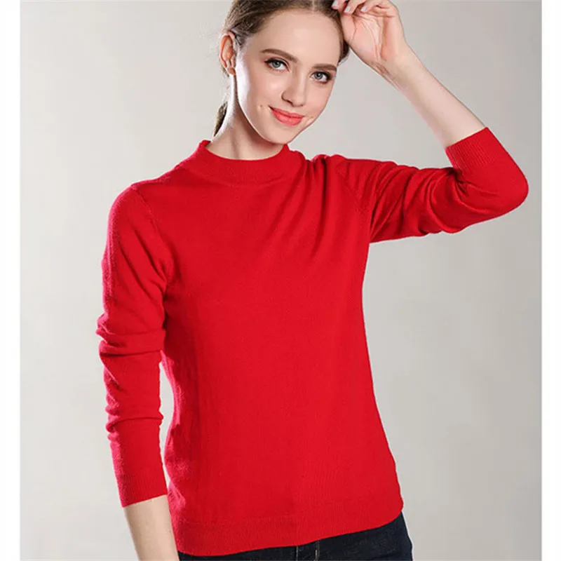 

JVEII Fashion 3XL Plus Size Women Cashmere Sweaters Autumn Winter Turtleneck Pullovers Slim Knitted Wool Sweater Tops coat