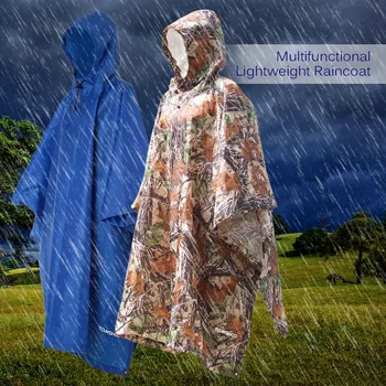 

Raincoat Backpack Rain Cover Waterproof Tent Hood Hiking Cycling Rain Cover Poncho Adult Rain Poncho Hoodie Long Men 3DYY028