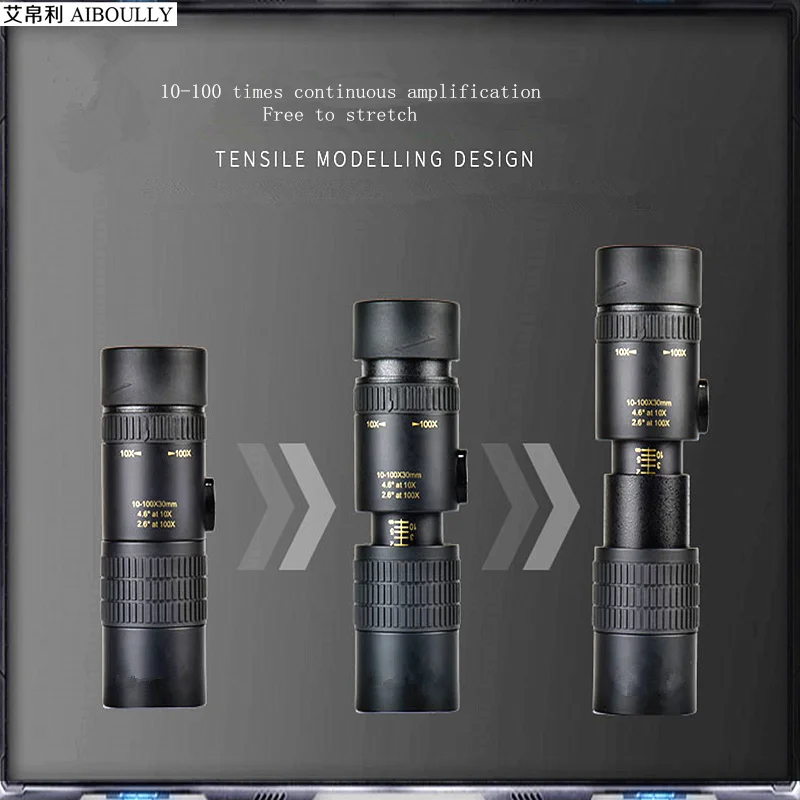 10 100 Times Long Distance Monocular Telescope 500m Telescopic Lens